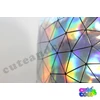 Hologramos hátizsák geometriai mintával - ezüst