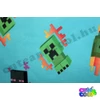 Minecraft kék hátizsák, iskolatáska