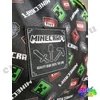 Minecraft fekete Creeper és TNT mintás iskolatáska