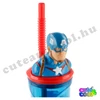 Marvel Captain Amerika figurás fedeles szívószálas pohár