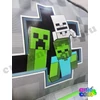 Minecraft áttörő szörnyek szürke iskolatáska