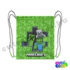 Minecraft zöld húzózsinóros tornazsák
