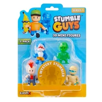 Stumble Guys 5db-os mini figura szett-Megalodon,Punk Dude,Hatshepsut, Army Man