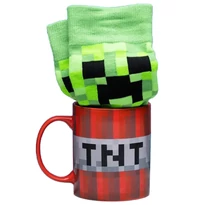 Minecraft kerámia bögre és zokni ajándék szett