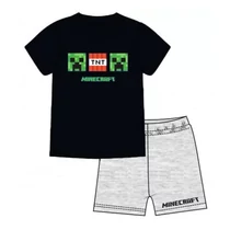 Minecraft fekete Creeper és TNT rövid pizsama