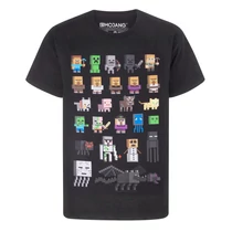 Minecraft karakteres fekete póló
