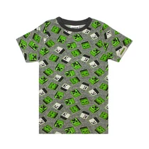 Minecraft szürke skines póló
