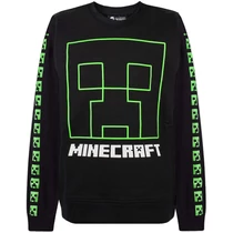 Minecraft fekete pamut Creeper Pulóver