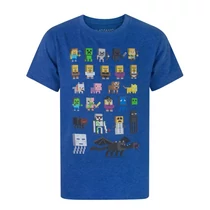 Minecraft karakteres kék póló