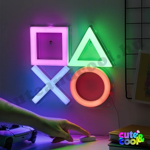 Playstation LED Neon falilámpa