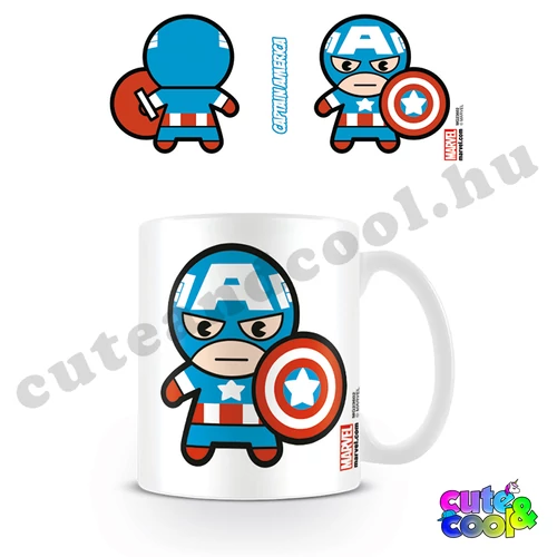 Amerika Kapitány Kawaii rajzos bögre