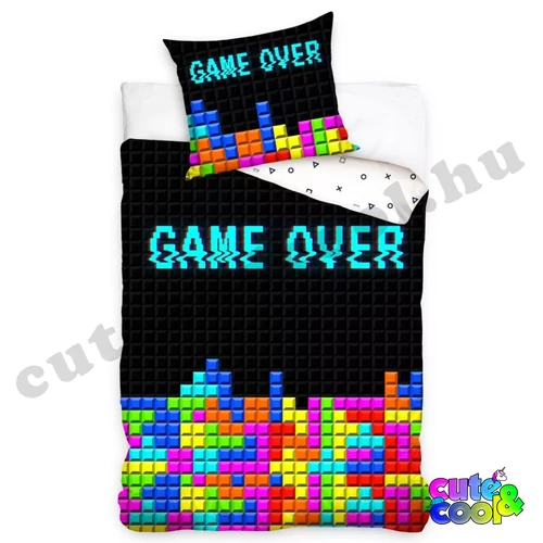 Gamer - Game Over ágyneműhuzat - Pamut