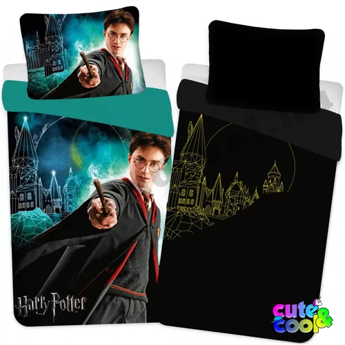 Harry Potter és a Roxfort foszforeszkáló ágyneműhuzat - Pamut