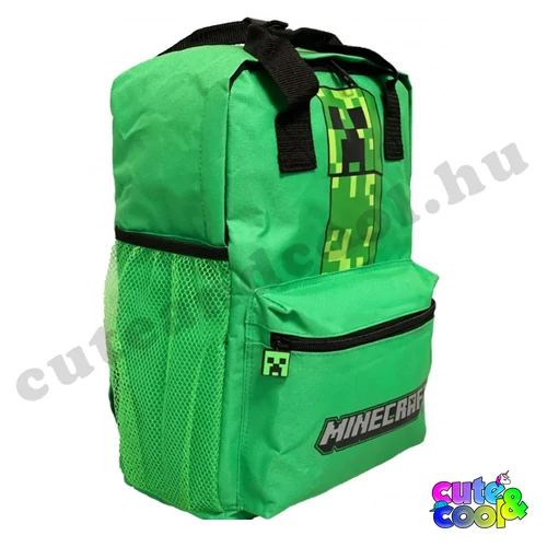 Minecraft zöld Creeper mintás iskolatáska