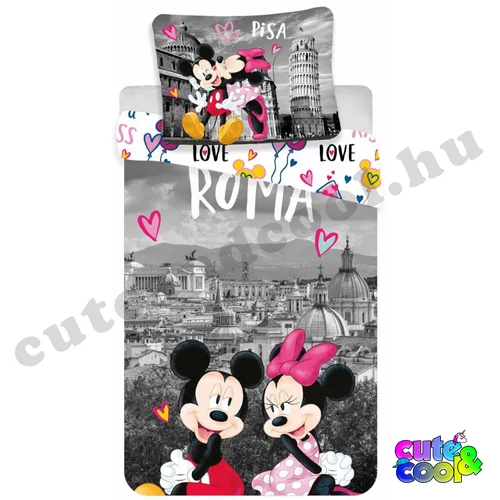 Mickey & Minnie Róma ágyneműhuzat - Pamut