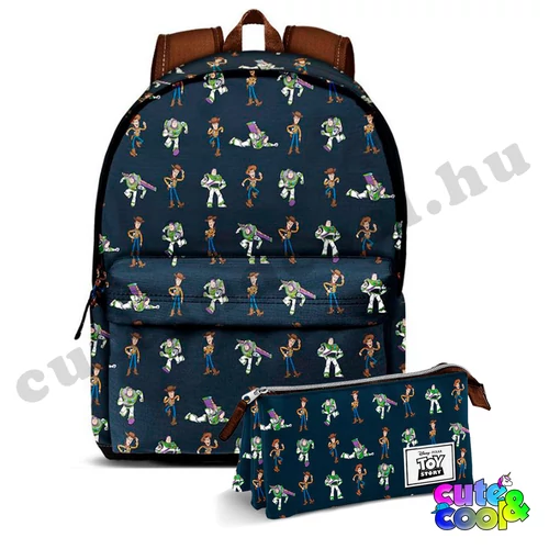 Toy Story ergonomikus USB csatlakozós iskolatáska + ajándék tolltartó