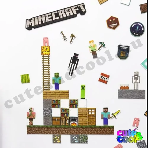 Minecraft hűtőmágnes szett