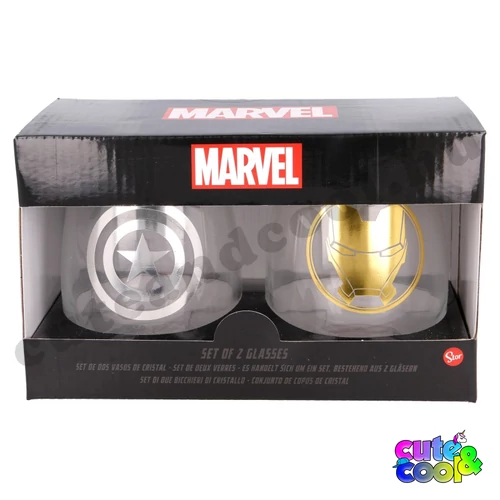 Marvel üvegpohár szett ajándékba