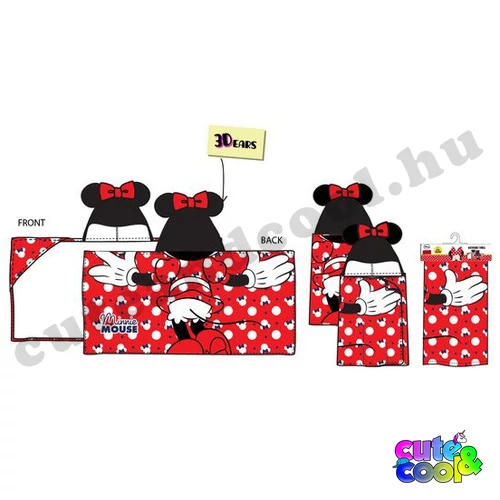 Disney Minnie törölköző kapucnival 60x125cm