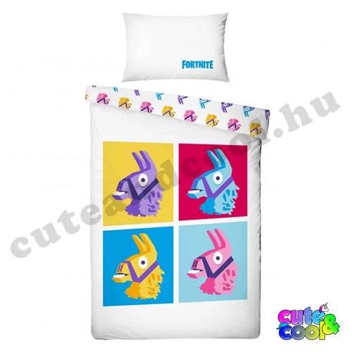 Fortnite 4 Láma ágyneműhuzat - Pamut