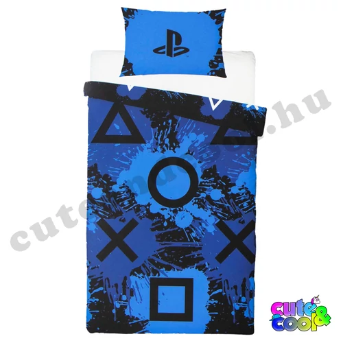 PlayStation Symbol kék ágyneműhuzat