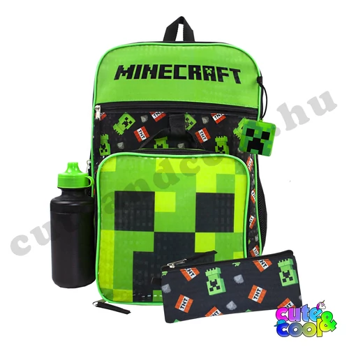 Minecraft Creeper és TNT 5 darabos Iskolatáska szett