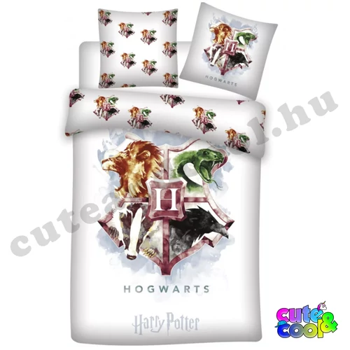Harry Potter Hogwarts címeres ágyneműhuzat - Pamut