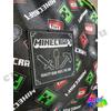 Minecraft fekete Creeper és TNT mintás iskolatáska