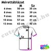 minecraft póló mérettáblázat