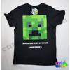 Minecraft fekete Creeper rövid ujjú póló