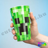 Minecraft Creeper vastagfalú üveg pohár
