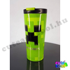 Minecraft Creeper zöld duplafalú fedeles műanyag pohár