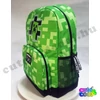 Minecraft kukucs itt a Creeper zöld iskolatáska