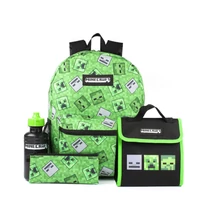 Minecraft zöld 4 darabos Iskolatáska szett