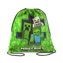 Minecraft zöld húzózsinóros tornazsák