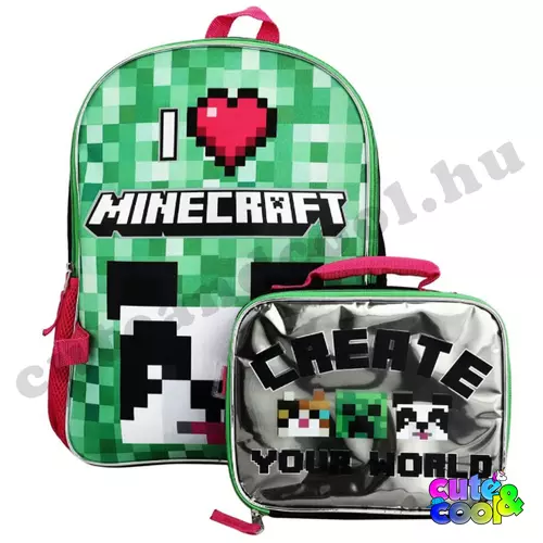 Minecraft lányos iskolatáska uzsitáskával