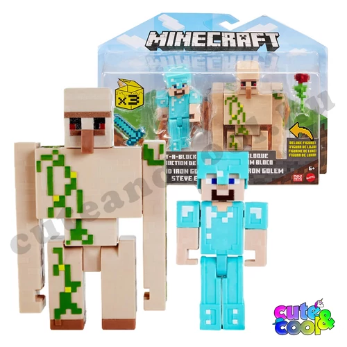 Minecraftos játékfigurák vasgólemmel