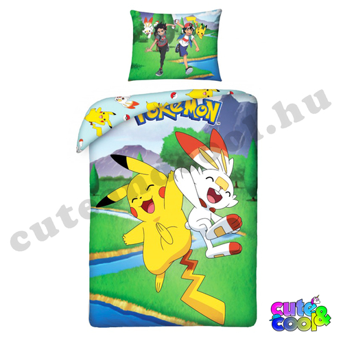 pikachus scorbunnys ágyneműhuzat ajándéktárgy
