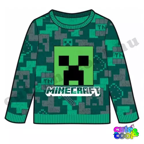 minecraft kötött gyerek pulover szvetter