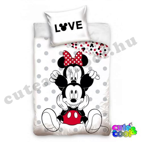 Mickey és Minnie Love ágyneműhuzat - Pamut