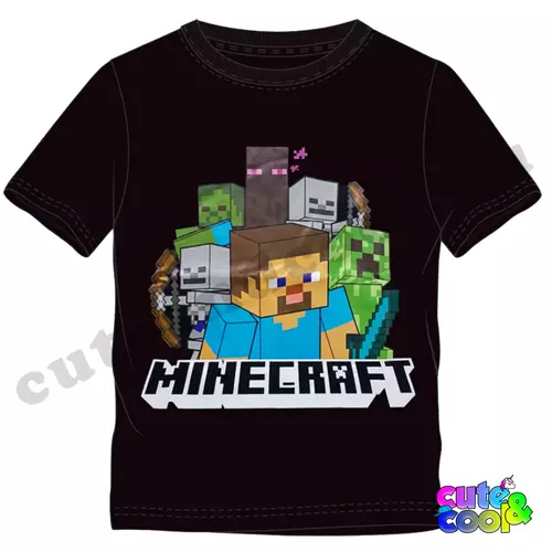 Minecraft Steve és a szörnyek gyerek póló