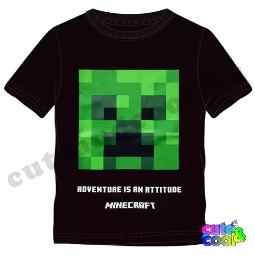 Minecraft fekete Creeper rövid ujjú póló