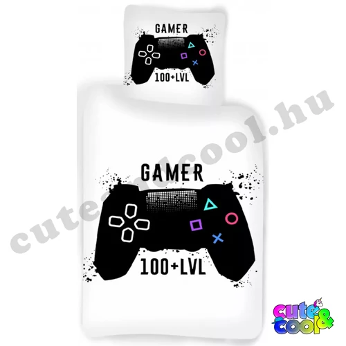 Gamer 100+ LVL ágyneműhuzat - Pamut