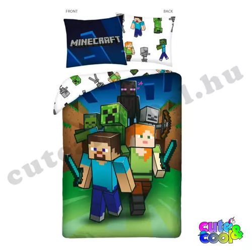 Minecraft ágynemű szett Steve és Alex