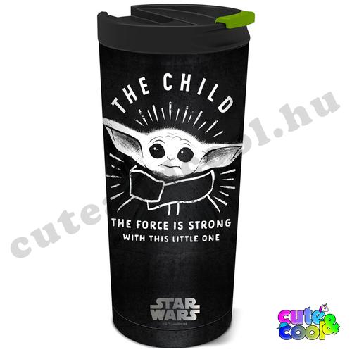 Star Wars Mandalorian A Gyermek rozsdamentes acél hordozható kávéspohár