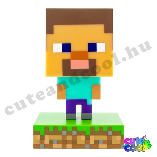 Minecraft Steve 3D ikon lámpa