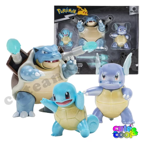 pokémon evolucios szett squirtle blastoise