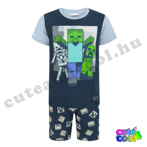 Minecraft Zombi Csonti Creeper rövidujjú pizsama
