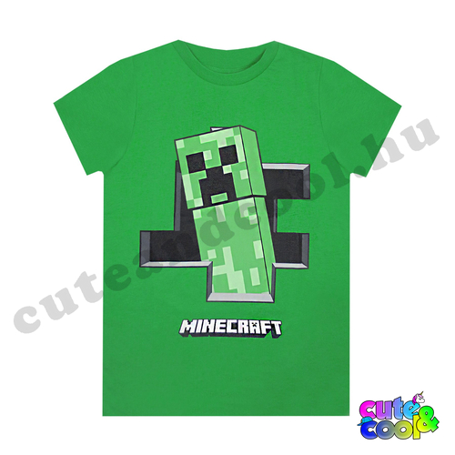 Minecraft kirobbanó Creeper zöld póló