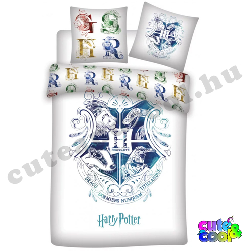 Harry Potter kék címeres ágyneműhuzat - Pamut